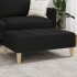 Reposapiés de tela negro 77x55x31