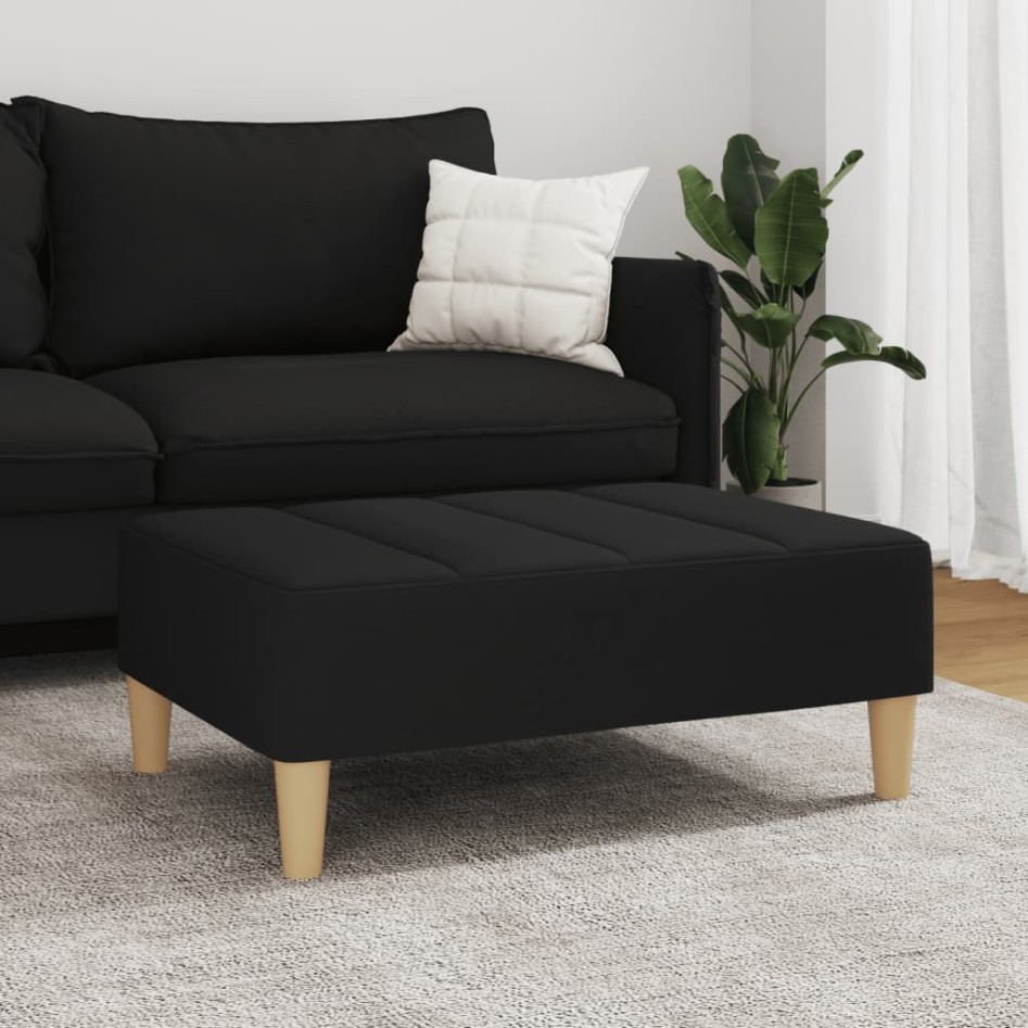 Reposapiés de tela negro 77x55x31