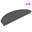 Alfombrillas autoadhesivas sisal 15 uds plateado 56x17x3 cm