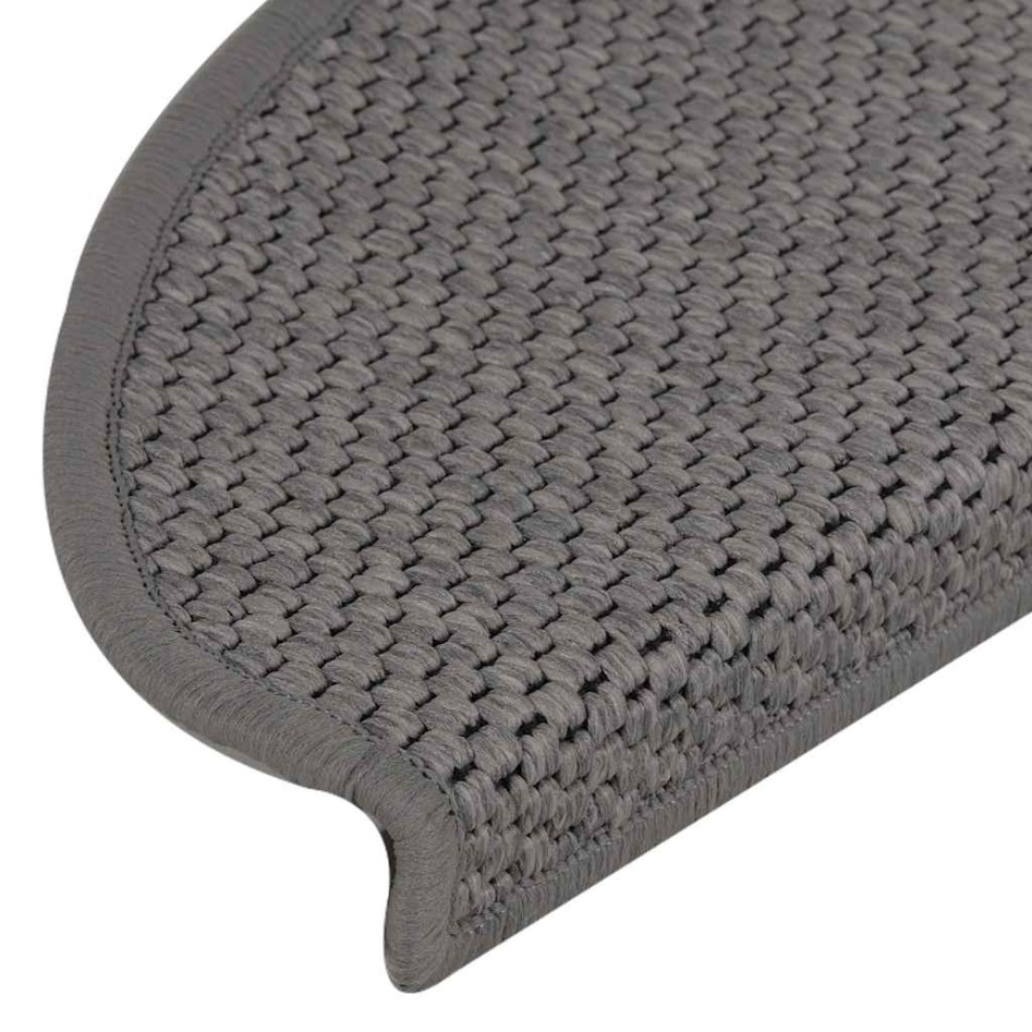 Alfombrillas autoadhesivas sisal 15 uds plateado 56x17x3