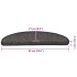 Alfombrillas autoadhesivas sisal 15 uds plateado 56x17x3