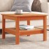 Mesa de centro madera maciza de pino marrón cera 55x55x40