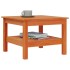 Mesa de centro madera maciza de pino marrón cera 55x55x40