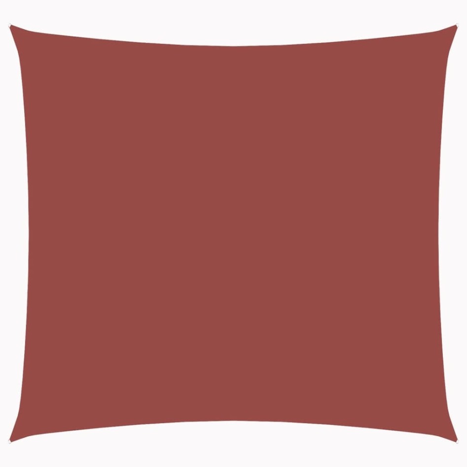 Toldo de vela cuadrado tela Oxford terracota 4x4