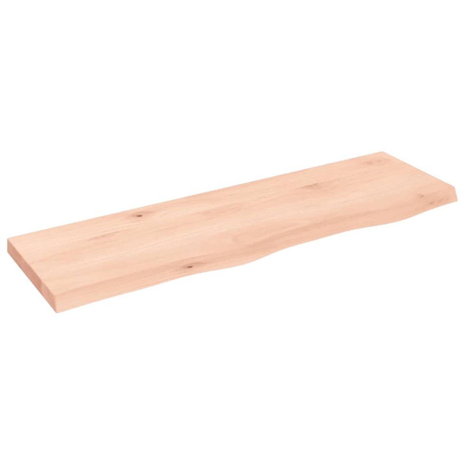Estante de pared madera maciza roble sin tratar 100x30x(2-4)