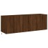 Muebles TV de pared luces LED 2 uds marrón roble 60x35x41