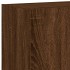 Muebles TV de pared luces LED 2 uds marrón roble 60x35x41