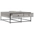 Mesa de centro madera de ingeniería gris Sonoma 100x99x40