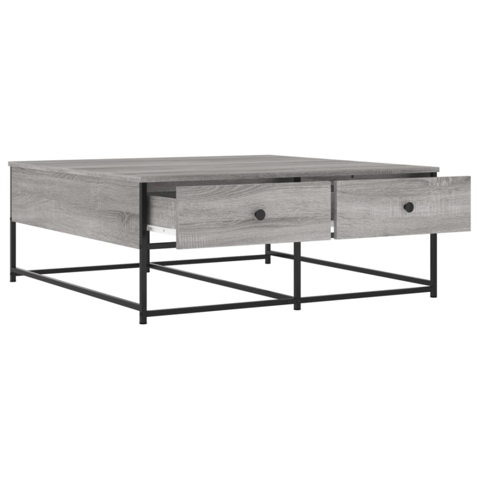 Mesa de centro madera de ingeniería gris Sonoma 100x99x40