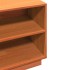 Mueble zapatero madera maciza de pino marrón cera 110x34x45