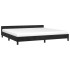 Estructura de cama con cabecero de terciopelo negro 200x200