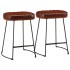 Taburetes de bar 2 uds marrón oscuro 40x29,5x53