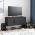 Mueble para TV de acero negro 100,5x39x60,5