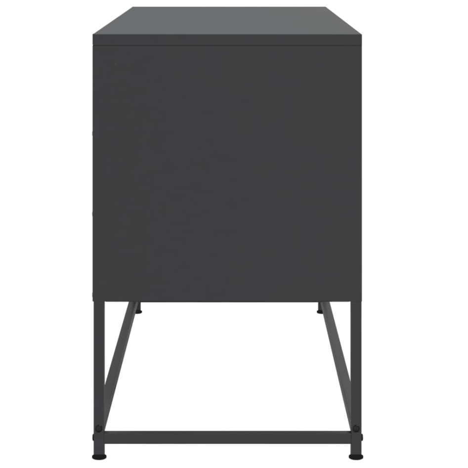 Mueble para TV de acero negro 100,5x39x60,5