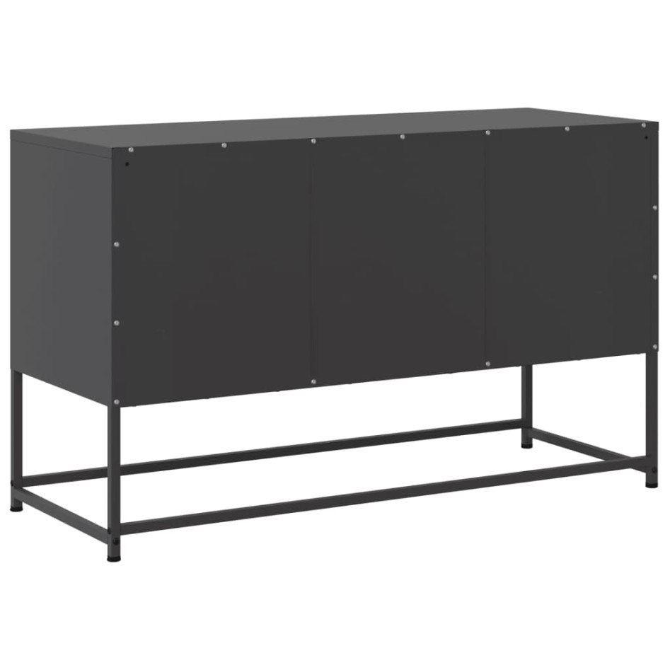 Mueble para TV de acero negro 100,5x39x60,5