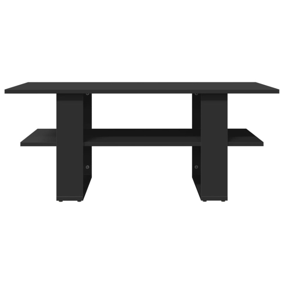 Mesa de centro madera de ingeniería negra 102x55x42