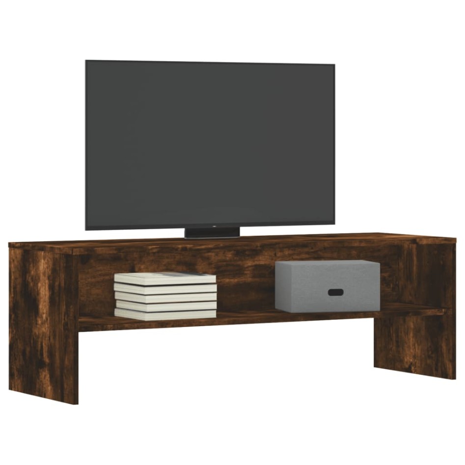 Mueble de TV madera de ingeniería roble ahumado 120x40x40