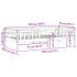 Estructura de cama sin colchón madera maciza marrón 75x190