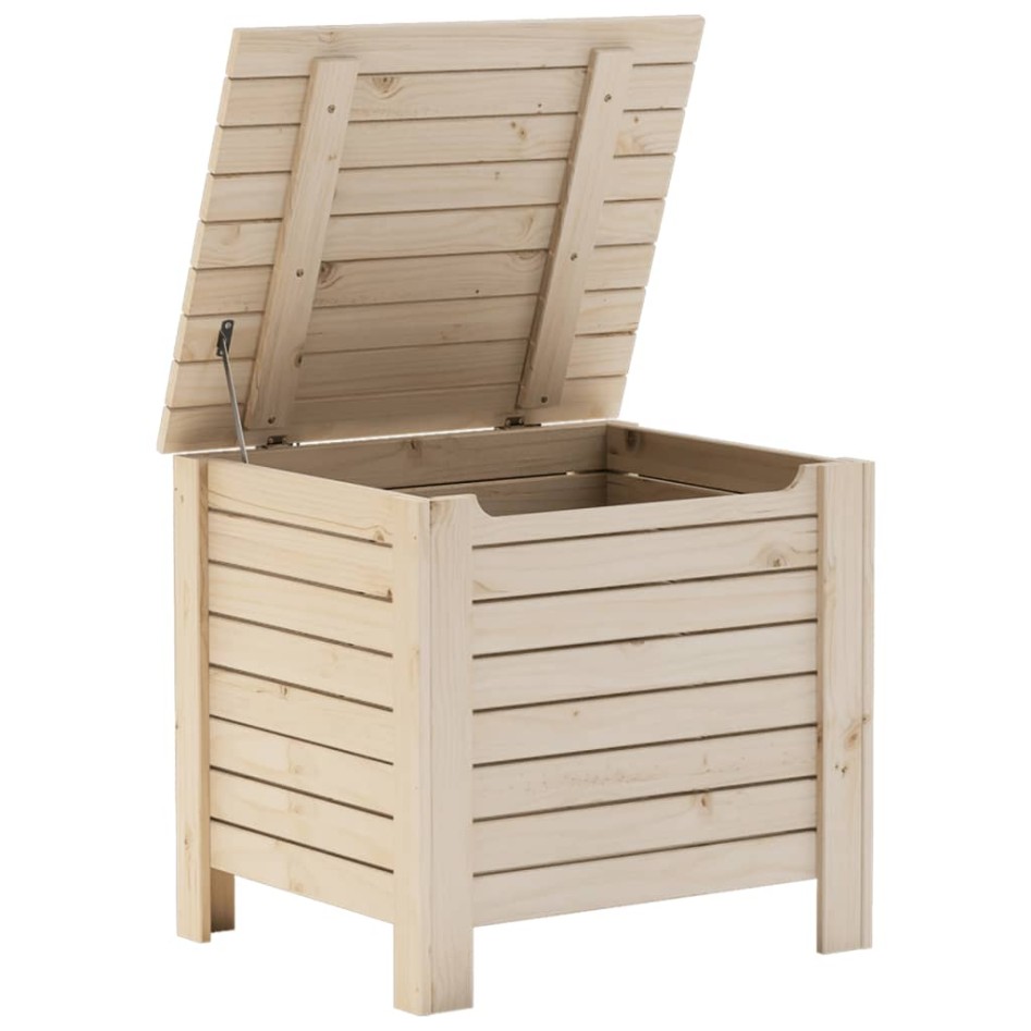 Caja de almacenaje con tapa RANA madera maciza pino 60x49x54