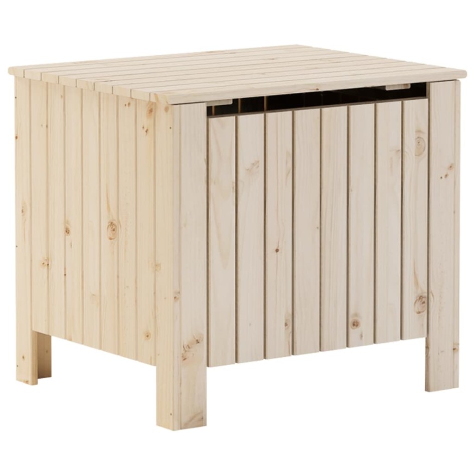 Caja de almacenaje con tapa RANA madera maciza pino 60x49x54