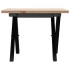Mesa de centro marco X madera maciza pino y acero 50x50x35