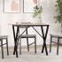 Mesa de comedor marco X madera maciza pino y acero