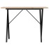 Mesa de comedor marco X madera maciza pino y acero