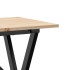 Mesa de comedor marco X madera maciza pino y acero
