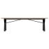 Mesa de centro marco Y madera maciza pino y acero 160x40x45