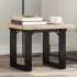 Mesa de centro marco O madera maciza pino y acero 50x50x35,5