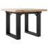 Mesa de centro marco O madera maciza pino y acero 50x50x35,5