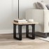 Mesa de centro marco O madera maciza pino y acero 50x50x35,5