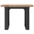 Mesa de centro marco O madera maciza pino y acero 50x50x35,5