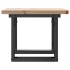 Mesa de centro marco O madera maciza pino y acero 50x50x35,5