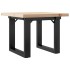 Mesa de centro marco O madera maciza pino y acero 50x50x35,5
