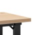 Mesa de centro marco O madera maciza pino y acero 50x50x35,5