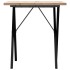 Mesa de comedor marco X madera maciza pino y acero