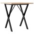 Mesa de comedor marco X madera maciza pino y acero