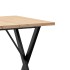 Mesa de comedor marco X madera maciza pino y acero