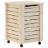 Cesta ropa sucia con ruedas RANA madera maciza pino 45x45x64