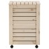 Cesta ropa sucia con ruedas RANA madera maciza pino 45x45x64