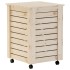 Cesta ropa sucia con ruedas RANA madera maciza pino 45x45x64