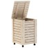 Cesta ropa sucia con ruedas RANA madera maciza pino 45x45x64