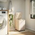 Cesta ropa sucia con ruedas RANA madera maciza pino 45x45x64