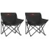 Sillas de camping con bolsillo plegables 2 unidades