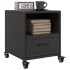 Mesitas de noche 2 uds acero negra 36x39x43,5