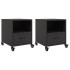 Mesitas de noche 2 uds acero negra 36x39x43,5
