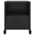 Mesitas de noche 2 uds acero negra 36x39x43,5