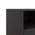 Mesitas de noche 2 uds acero negra 36x39x43,5