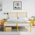 Mesitas de noche 2 uds acero amarillo mostaza 36x39x43,5